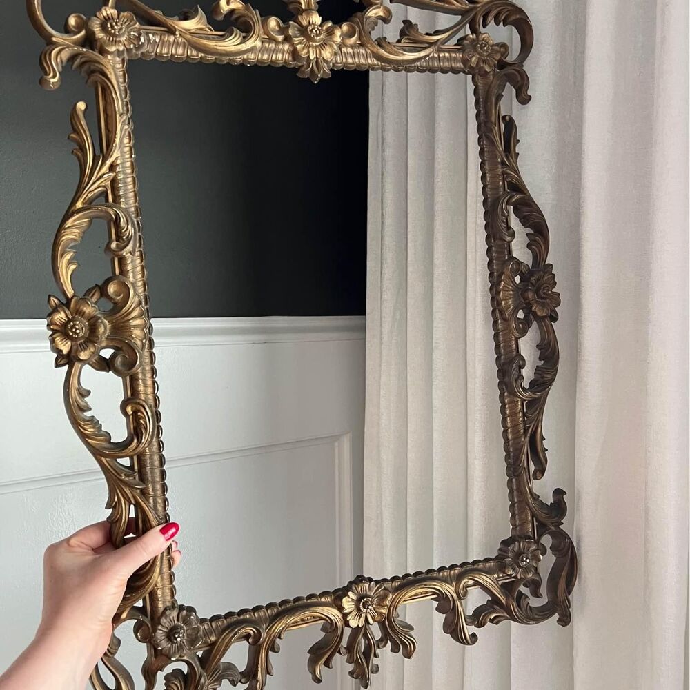 Vintage Ornate Gold Picture Art Frame Victorian Baroque Rococo Ormolu